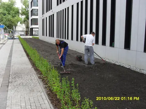 Tereny publiczne – Sąd Apelacyjny w Krakowie – realizacja Technika Ogrodowa, zdjęcie 1